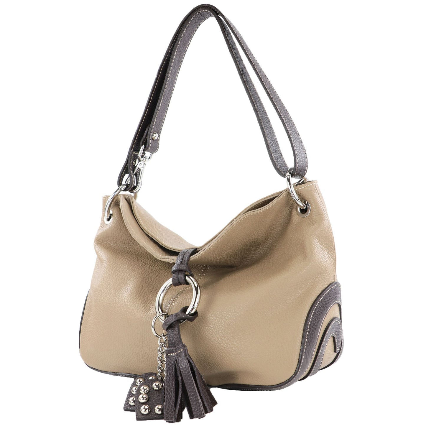 modamoda de - T10 - ital. Leder Schultertasche Umhängetasche