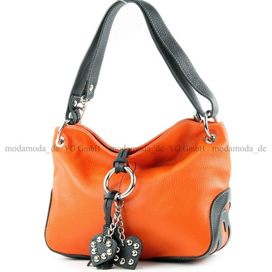 modamoda de - T10 - ital. Leder Schultertasche Umhängetasche