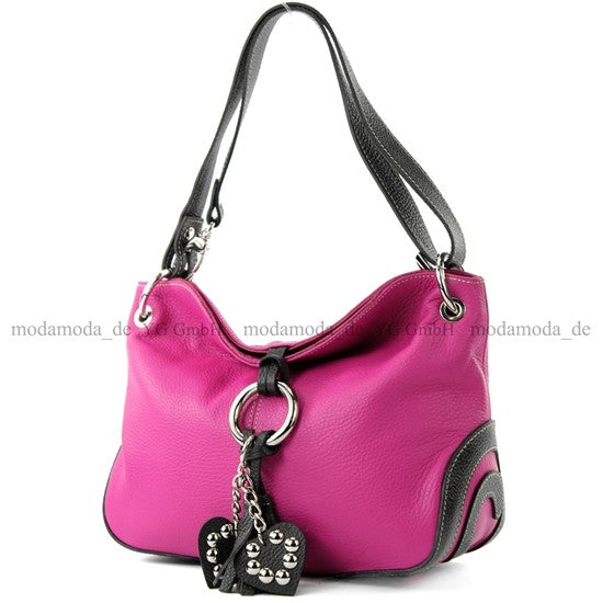 modamoda de - T10 - ital. Leder Schultertasche Umhängetasche