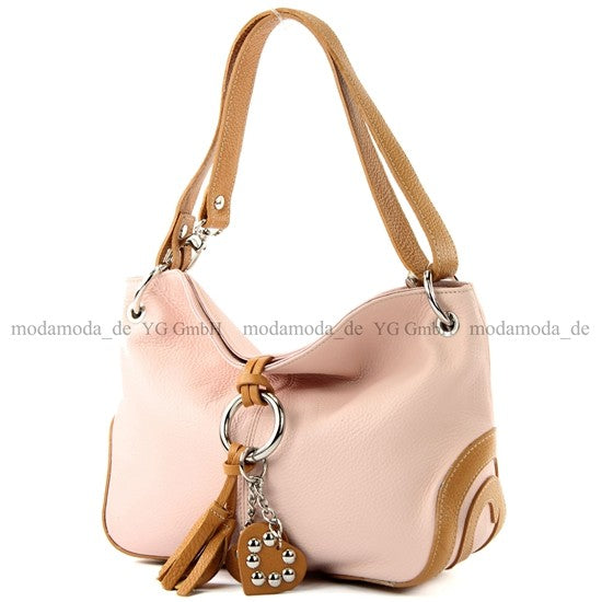 modamoda de - T10 - ital. Leder Schultertasche Umhängetasche