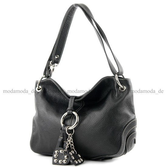 modamoda de - T10 - ital. Leder Schultertasche Umhängetasche