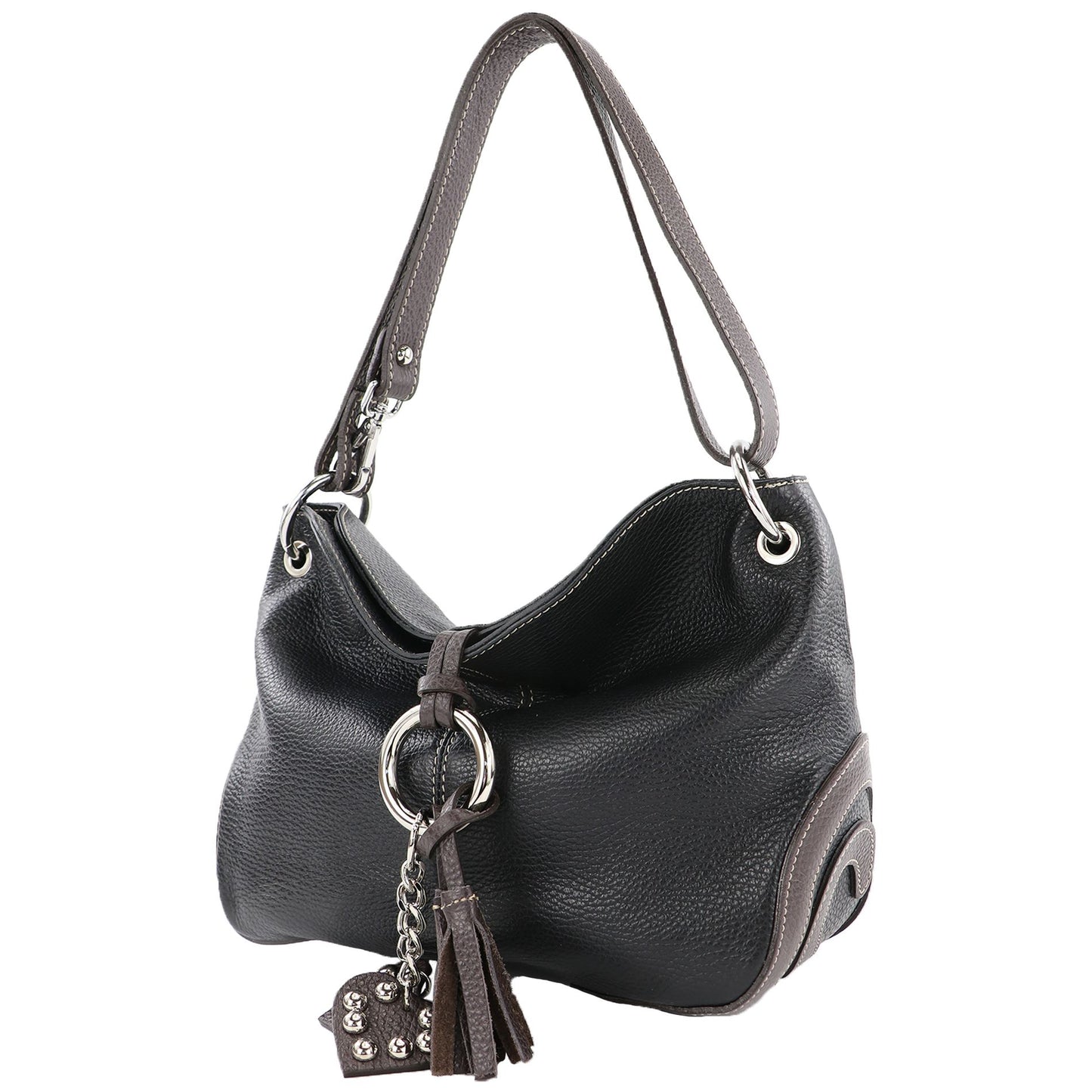 modamoda de - T10 - ital. Leder Schultertasche Umhängetasche