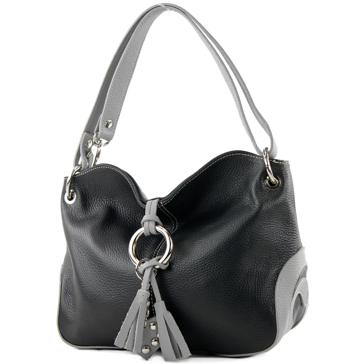 modamoda de - T10 - ital. Leder Schultertasche Umhängetasche