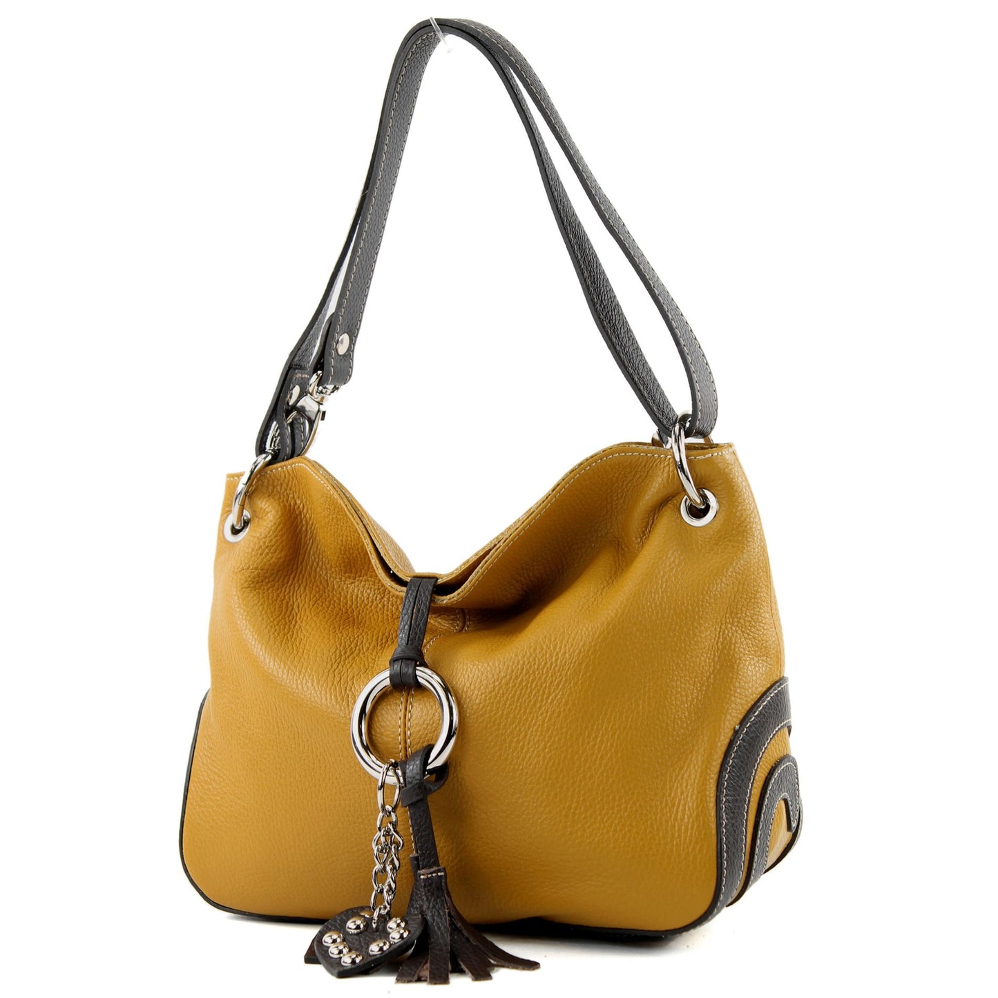 modamoda de - T10 - ital. Leder Schultertasche Umhängetasche