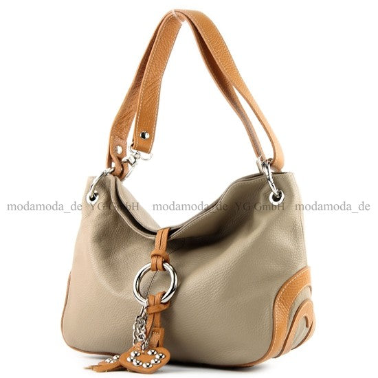 modamoda de - T10 - ital. Leder Schultertasche Umhängetasche