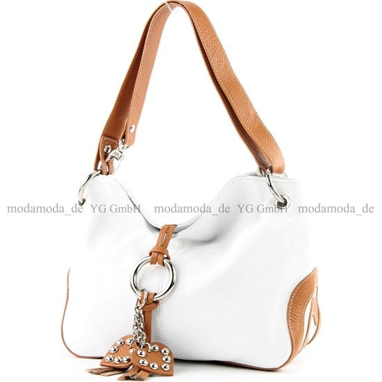 modamoda de - T10 - ital. Leder Schultertasche Umhängetasche