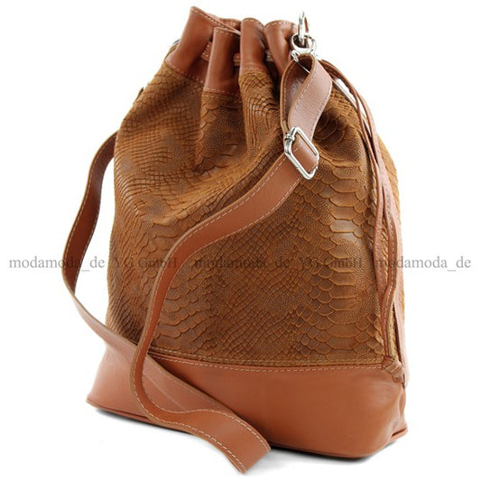 modamoda de -T100 - ital Handtasche Echt Nappaleder
