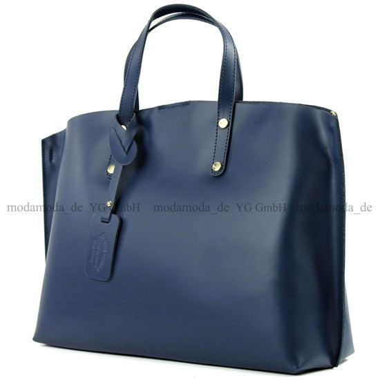 modamoda de - T104 - ital Damentasche DIN A4 Shopper Leder