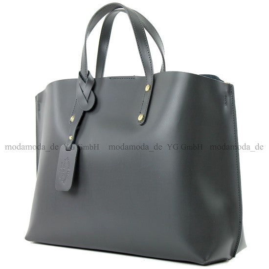 modamoda de - T104 - ital Damentasche DIN A4 Shopper Leder