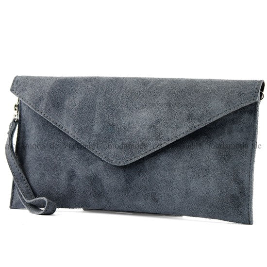modamoda de - T106 - ital Clutch Abendtasche aus Wildleder