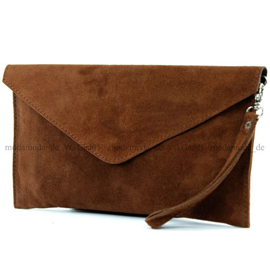 modamoda de - T106 - ital Clutch Abendtasche aus Wildleder