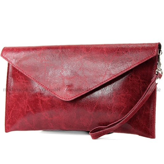 modamoda de - T106G - ital Clutch Unterarmtasche Glattleder