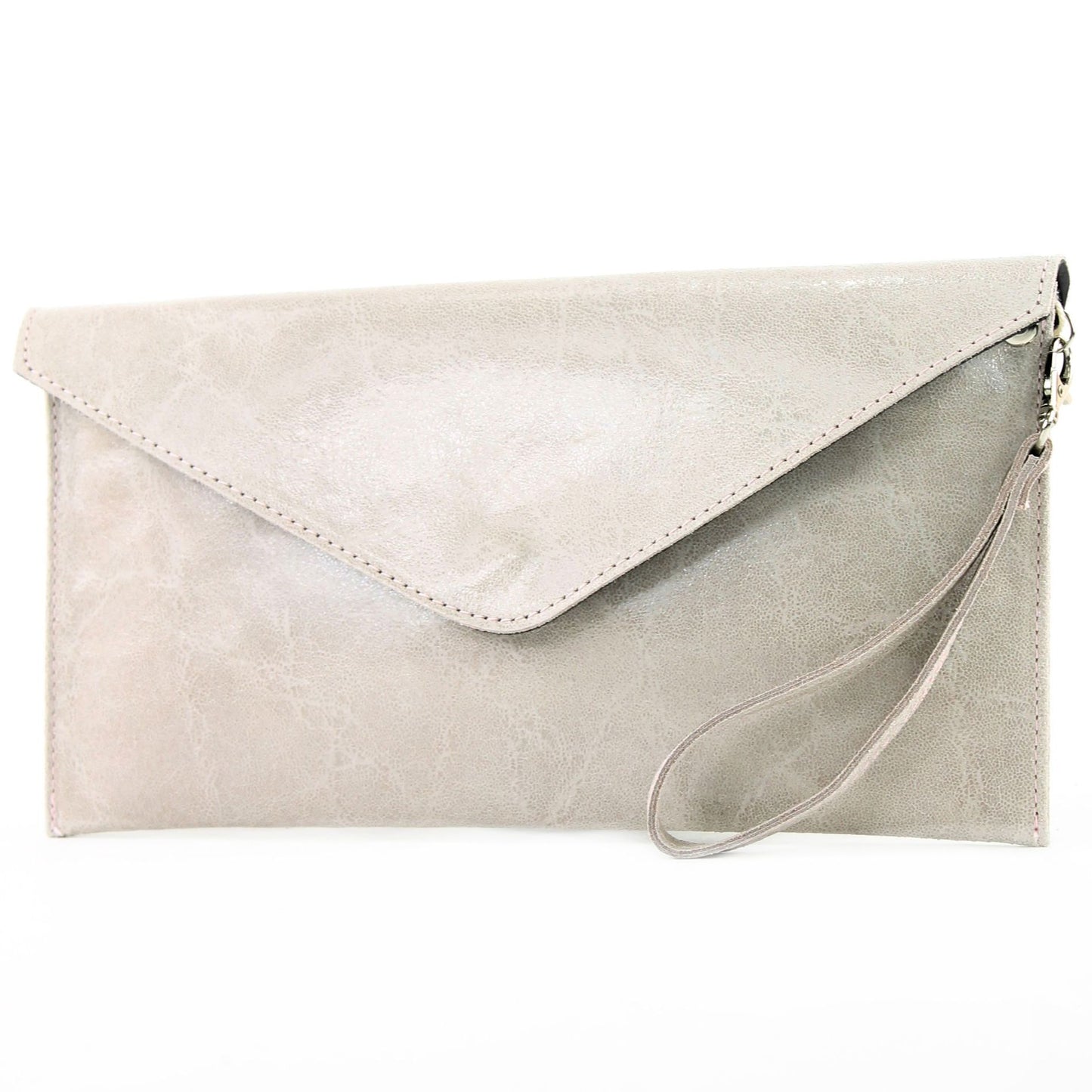 modamoda de - T106G - ital Clutch Unterarmtasche Glattleder