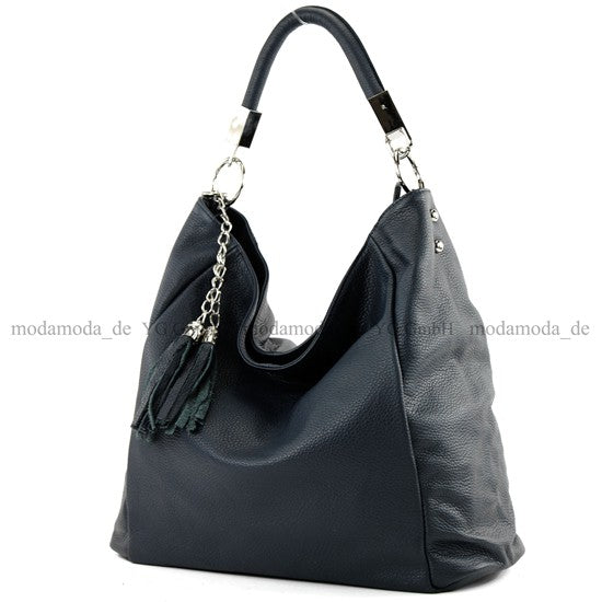 modamoda de - T108 - ital. Schultertasche aus Leder DIN A4