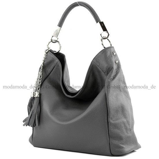 modamoda de - T108 - ital. Schultertasche aus Leder DIN A4