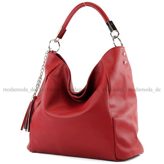 modamoda de - T108 - ital. Schultertasche aus Leder DIN A4