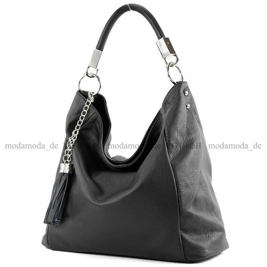 modamoda de - T108 - ital. Schultertasche aus Leder DIN A4