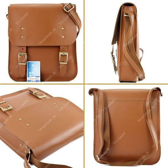modamoda de - T109 - ital Umhängetasche aus Leder Unisex