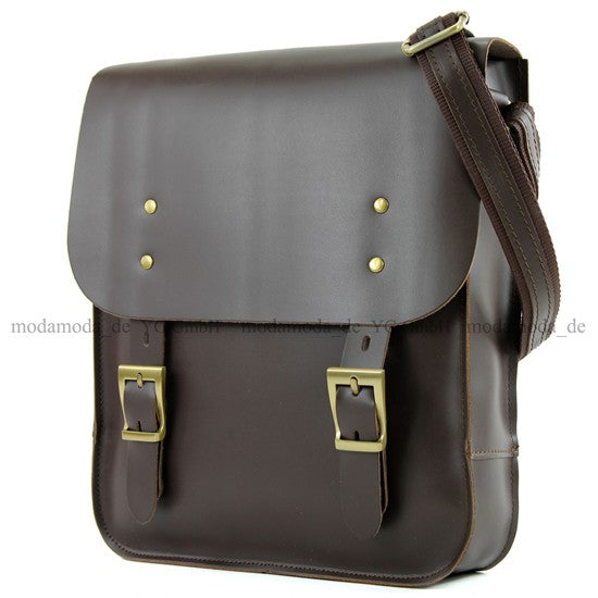 modamoda de - T109 - ital Umhängetasche aus Leder Unisex