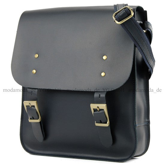 modamoda de - T109 - ital Umhängetasche aus Leder Unisex