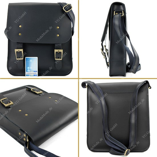 modamoda de - T109 - ital Umhängetasche aus Leder Unisex