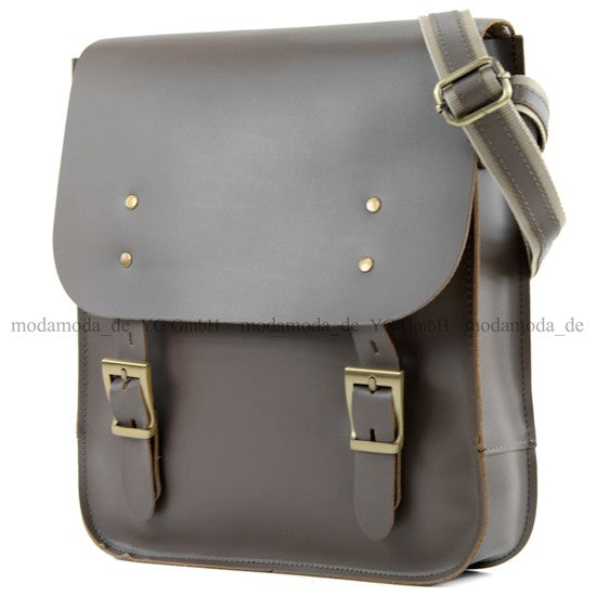 modamoda de - T109 - ital Umhängetasche aus Leder Unisex