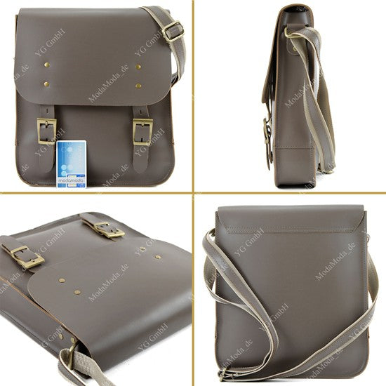modamoda de - T109 - ital Umhängetasche aus Leder Unisex