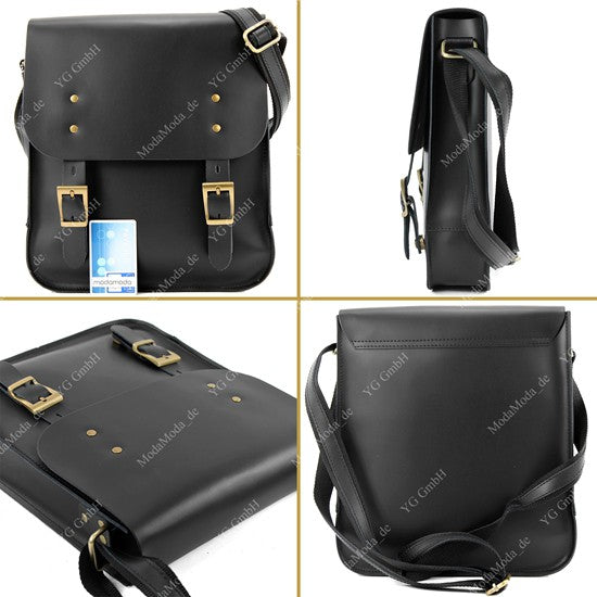 modamoda de - T109 - ital Umhängetasche aus Leder Unisex