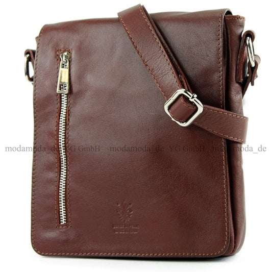 modamoda de - T116 - Ital. Messengertasche aus Nappaleder