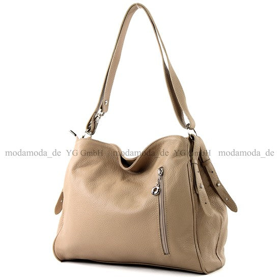 modamoda de T119 / T220 Damen Leder Schultertasche Umhängetasche 2 Größen handmade in Italy