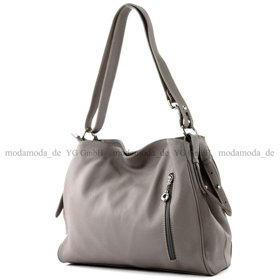 modamoda de T119 / T220 Damen Leder Schultertasche Umhängetasche 2 Größen handmade in Italy