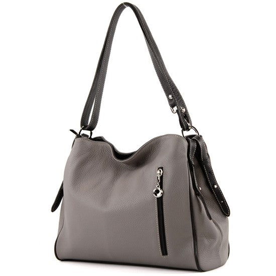 modamoda de T119 / T220 Damen Leder Schultertasche Umhängetasche 2 Größen handmade in Italy