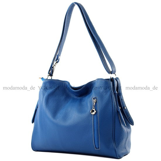 modamoda de T119 / T220 Damen Leder Schultertasche Umhängetasche 2 Größen handmade in Italy