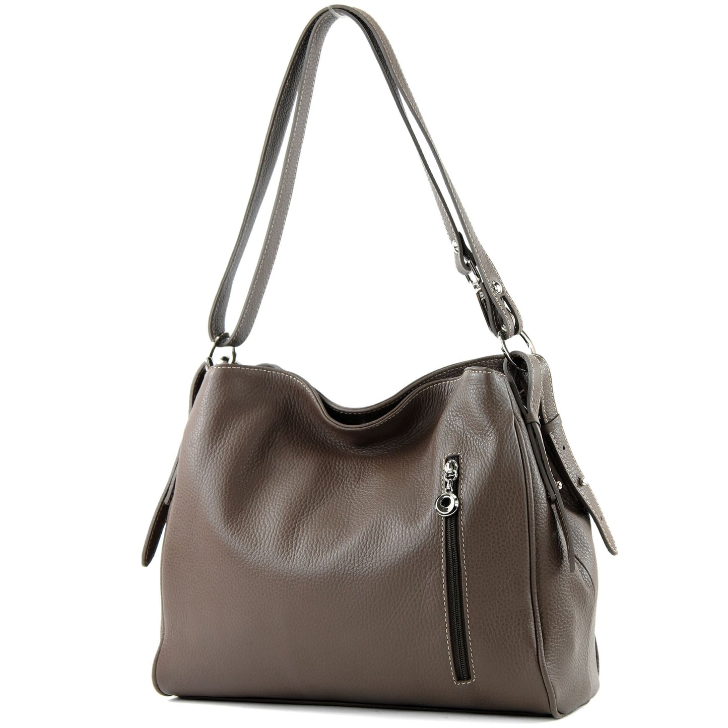 modamoda de T119 / T220 Damen Leder Schultertasche Umhängetasche 2 Größen handmade in Italy