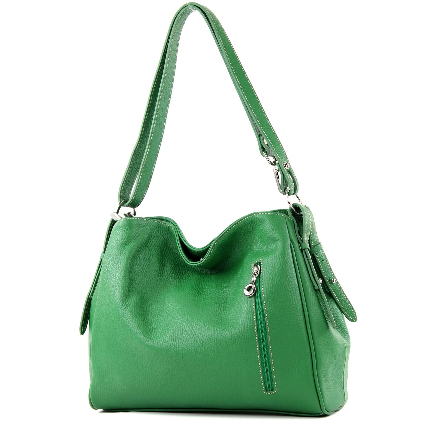 modamoda de T119 / T220 Damen Leder Schultertasche Umhängetasche 2 Größen handmade in Italy