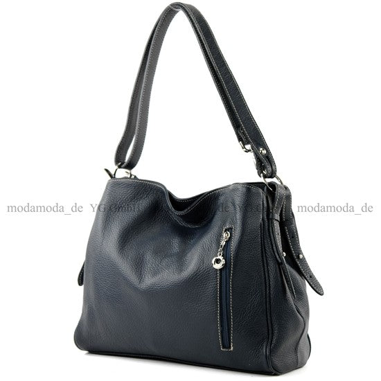 modamoda de T119 / T220 Damen Leder Schultertasche Umhängetasche 2 Größen handmade in Italy