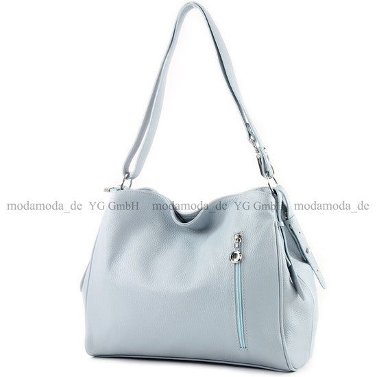 modamoda de T119 / T220 Damen Leder Schultertasche Umhängetasche 2 Größen handmade in Italy