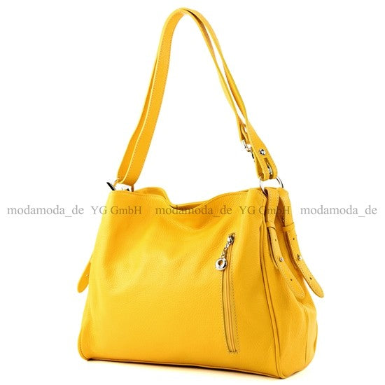 modamoda de T119 / T220 Damen Leder Schultertasche Umhängetasche 2 Größen handmade in Italy
