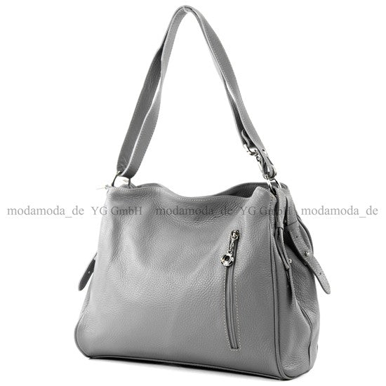 modamoda de T119 / T220 Damen Leder Schultertasche Umhängetasche 2 Größen handmade in Italy