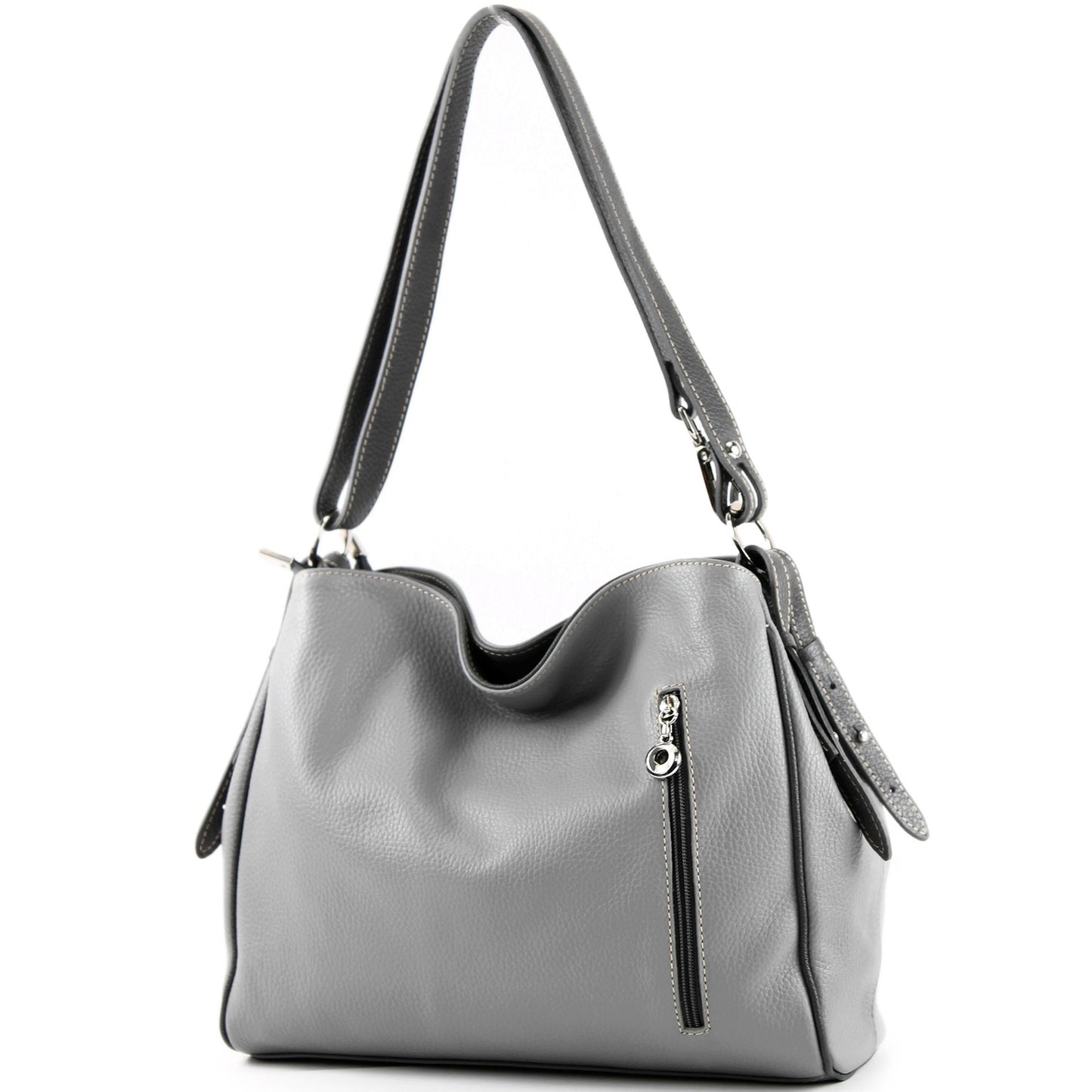 modamoda de T119 / T220 Damen Leder Schultertasche Umhängetasche 2 Größen handmade in Italy