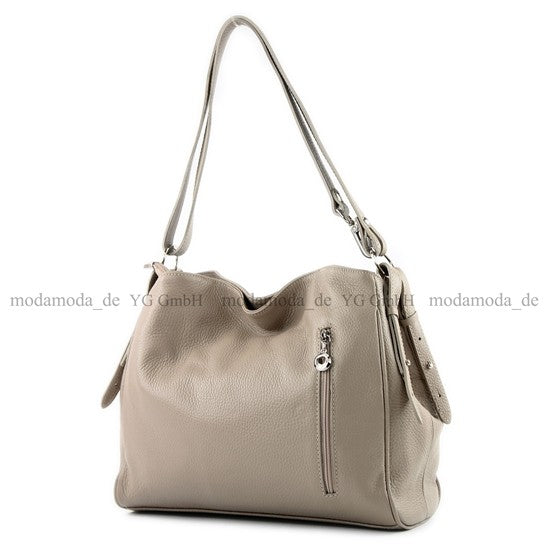 modamoda de T119 / T220 Damen Leder Schultertasche Umhängetasche 2 Größen handmade in Italy