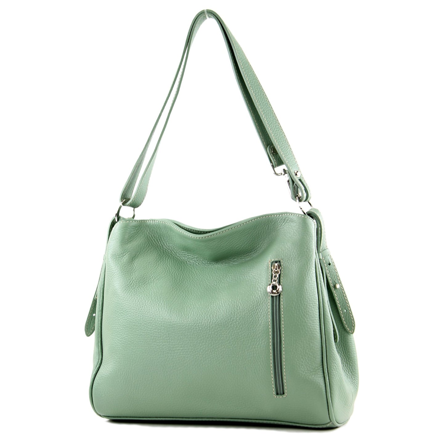 modamoda de T119 / T220 Damen Leder Schultertasche Umhängetasche 2 Größen handmade in Italy