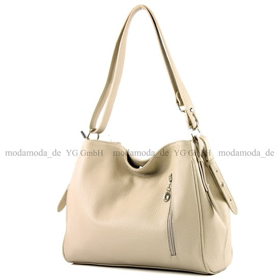 modamoda de T119 / T220 Damen Leder Schultertasche Umhängetasche 2 Größen handmade in Italy