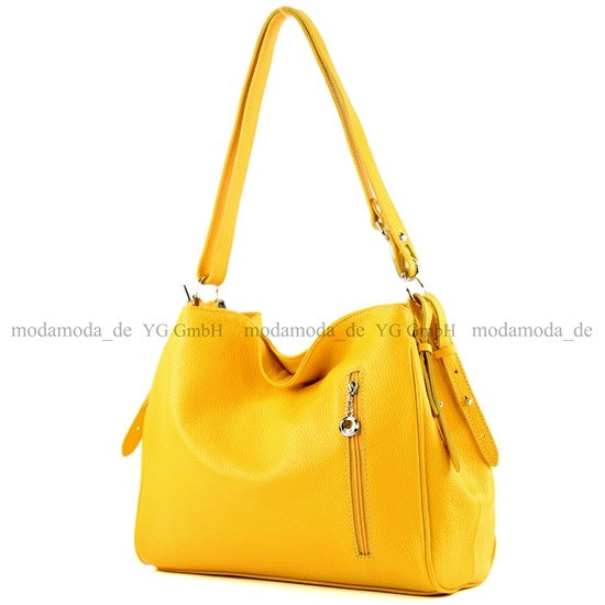 modamoda de T119 / T220 Damen Leder Schultertasche Umhängetasche 2 Größen handmade in Italy