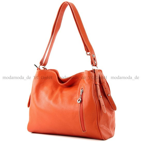 modamoda de T119 / T220 Damen Leder Schultertasche Umhängetasche 2 Größen handmade in Italy