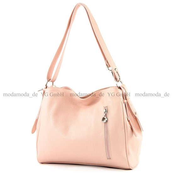 modamoda de T119 / T220 Damen Leder Schultertasche Umhängetasche 2 Größen handmade in Italy