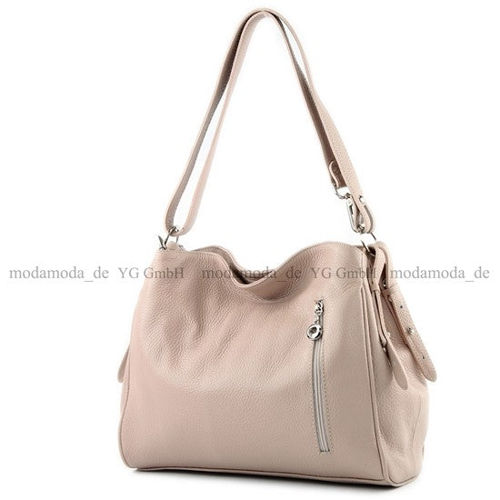 modamoda de T119 / T220 Damen Leder Schultertasche Umhängetasche 2 Größen handmade in Italy