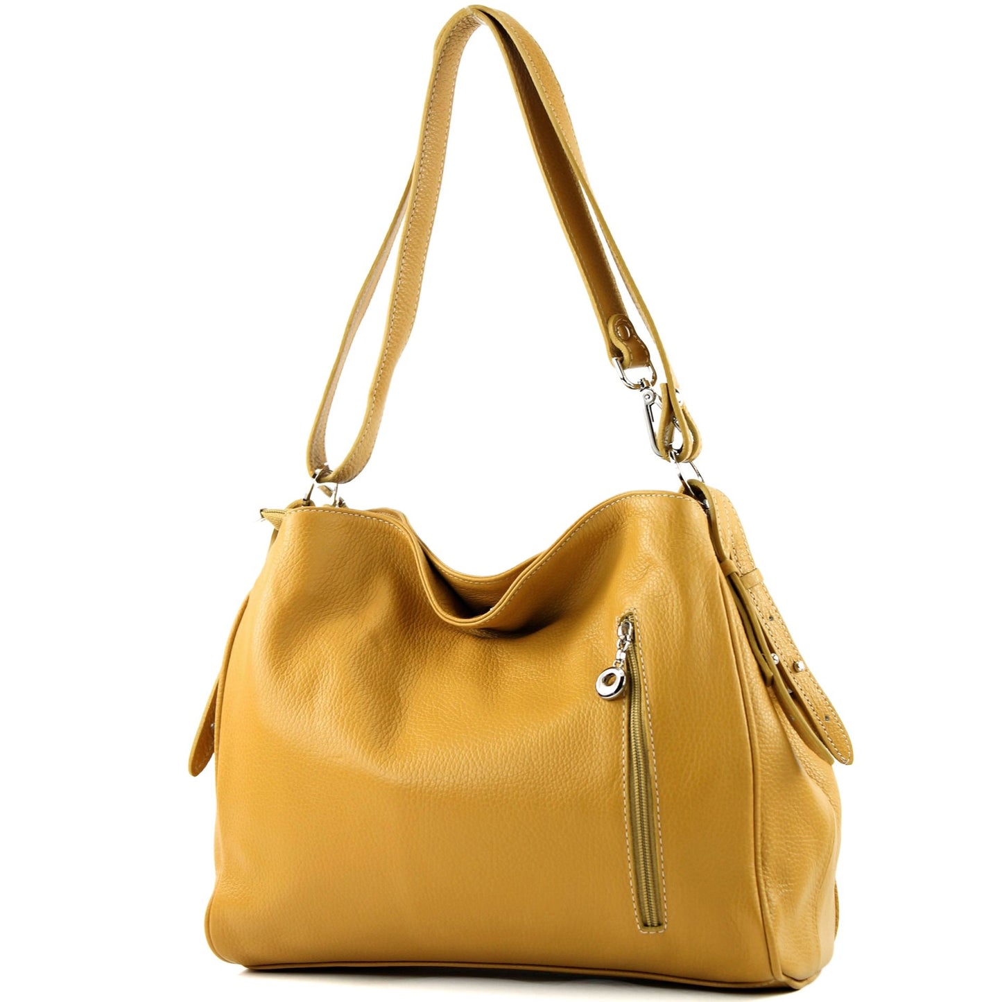 modamoda de T119 / T220 Damen Leder Schultertasche Umhängetasche 2 Größen handmade in Italy