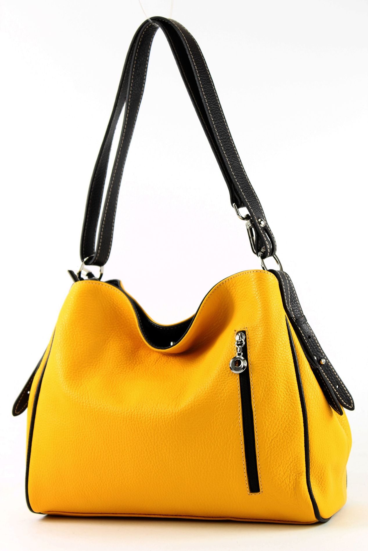 modamoda de T119 / T220 Damen Leder Schultertasche Umhängetasche 2 Größen handmade in Italy