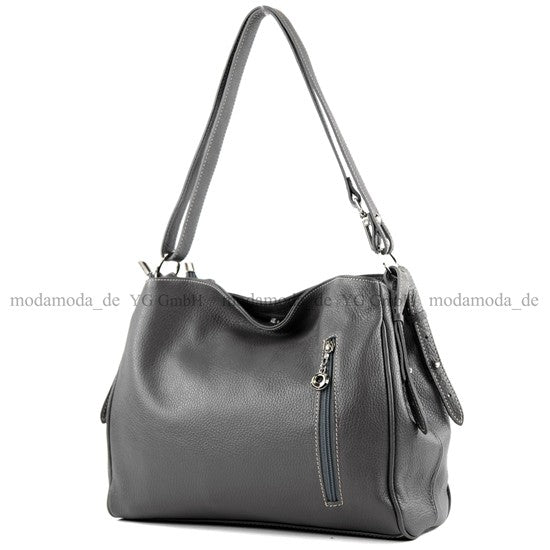 modamoda de T119 / T220 Damen Leder Schultertasche Umhängetasche 2 Größen handmade in Italy